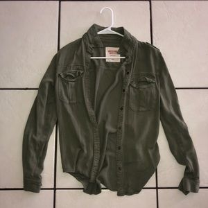 Olive Green Button-Down